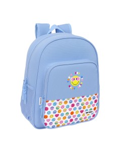 Cartable Smiley Joyful Bleu Multicouleur 32 x 38 x 12 cm