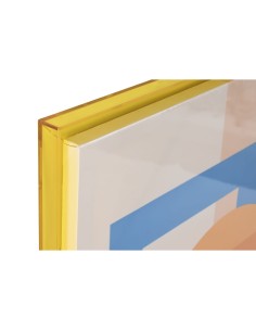 Cadre Home ESPRIT Jaune Rose Moderne Urbaine 80 x 3,3 x 120 cm (2 Unités) 2