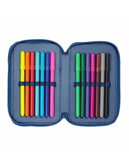 Plumier double Cars Racing Blue marine 12.5 x 19.5 x 4 cm Plumier double 29 Pièces