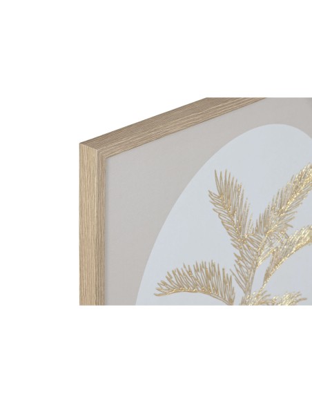 Cadre Home ESPRIT Blanc Beige Palmiers Scandinave 45 x 2,2 x 60 cm (2 Unités)