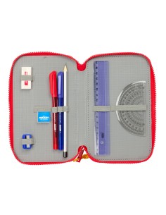 Pochette à crayons triple Mickey Mouse Clubhouse Good day Bleu 12,5 x 19,5 x 5,5 cm 37 Pièces 2