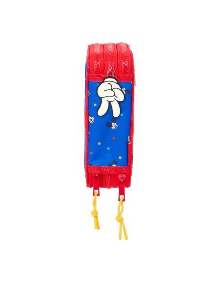 Pochette à crayons triple Mickey Mouse Clubhouse Good day Bleu 12,5 x 19,5 x 5,5 cm 37 Pièces