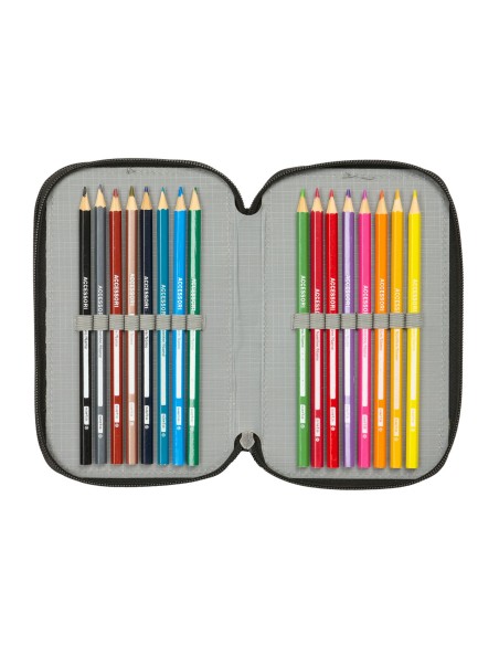Pochette à crayons triple Minecraft Tnt Multicouleur 12,5 x 19,5 x 5,5 cm 37 Pièces
