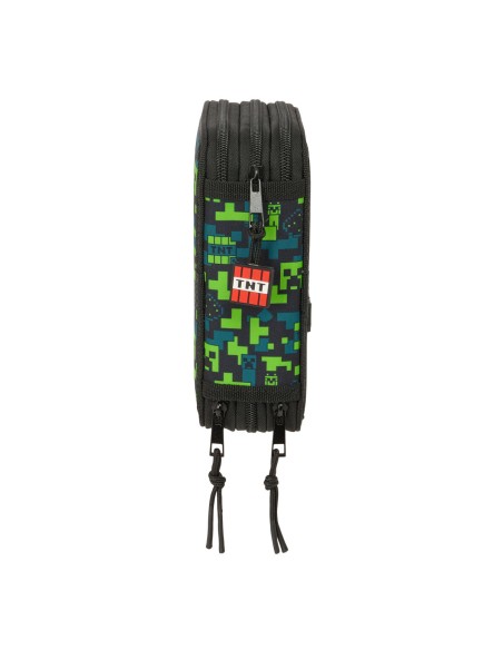 Pochette à crayons triple Minecraft Tnt Multicouleur 12,5 x 19,5 x 5,5 cm 37 Pièces