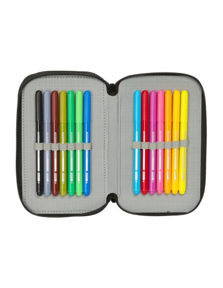 Pochette à crayons triple Minecraft Tnt Multicouleur 12,5 x 19,5 x 5,5 cm 37 Pièces