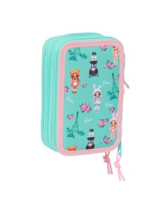 Pochette à crayons triple Na!Na!Na! Surprise Bunny Rose Turquoise 12,5 x 19,5 x 5,5 cm 37 Pièces 2