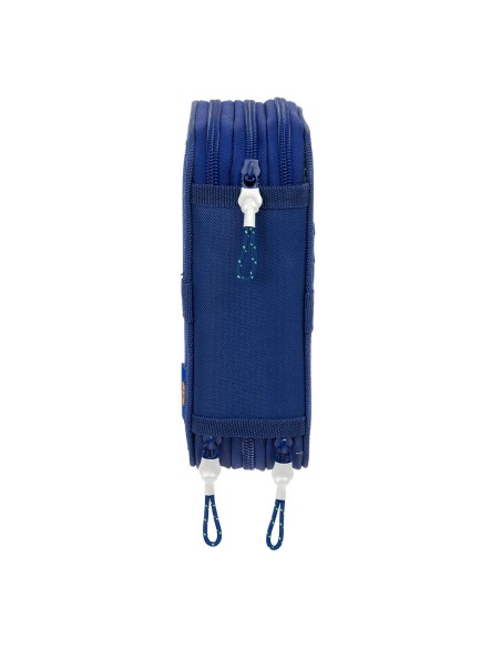 Pochette à crayons triple F.C. Barcelona Blue marine 12,5 x 19,5 x 5,5 cm 37 Pièces