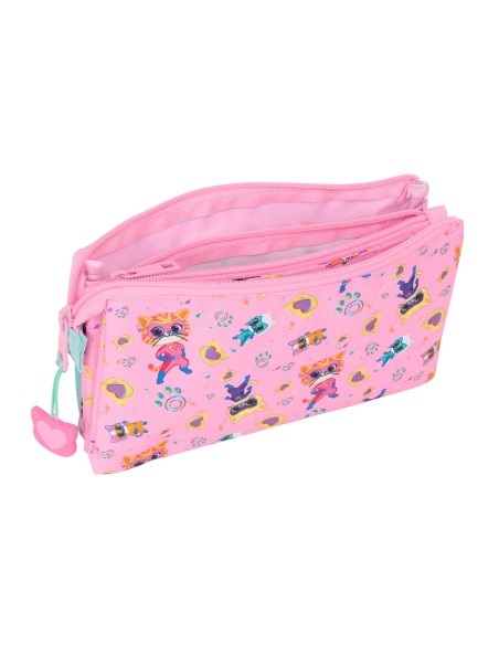 Fourre-tout SuperKitties Rose Turquoise 22 x 12 x 3 cm