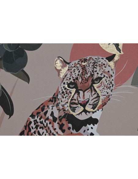 Cadre Home ESPRIT Rouge Vert Colonial Doré Jungle 45 x 2,5 x 60 cm (2 Unités)