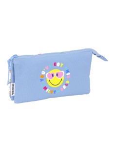 Fourre-tout Smiley Joyful Multicouleur Bleu clair 22 x 12 x 3 cm