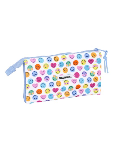 Fourre-tout Smiley Joyful Multicouleur Bleu clair 22 x 12 x 3 cm