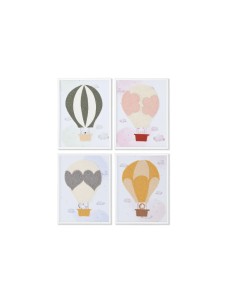 Cadre Home ESPRIT Blanc Enfant 30 x 1,8 x 40 cm (4 Unités)