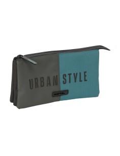 Fourre-tout Safta Urban style Bleu Gris 22 x 12 x 3 cm