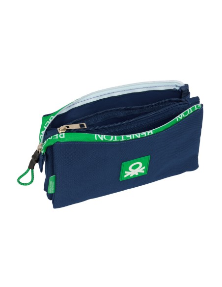 Fourre-tout Benetton Green Blue marine 22 x 12 x 3 cm