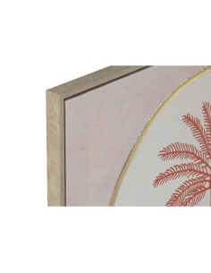 Cadre Home ESPRIT Beige Corail Palmiers Colonial 60 x 2,5 x 60 cm (2 Unités) 2