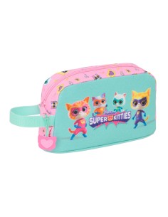 Fourre-tout SuperKitties Rose Turquoise 21,5 x 12 x 6,5 cm