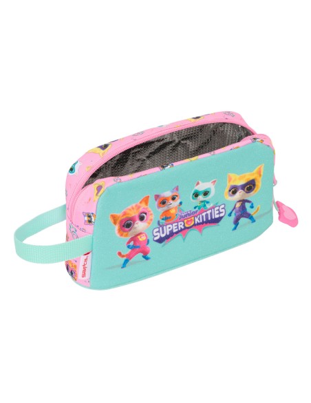 Fourre-tout SuperKitties Rose Turquoise 21,5 x 12 x 6,5 cm