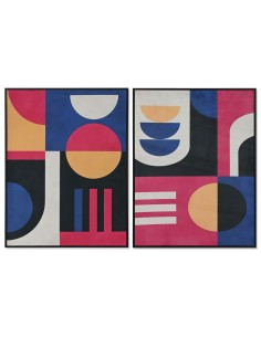 Cadre Home ESPRIT Bleu Noir Moderne Urbaine 63 x 3 x 83 cm (2 Unités)