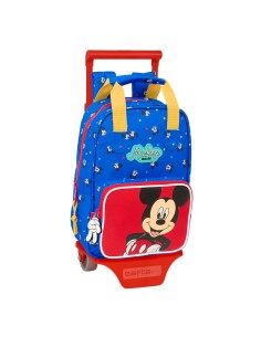 Cartable à roulettes Mickey Mouse Clubhouse Good day Bleu 20 x 28 x 8 cm