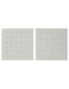 Décoration murale Home ESPRIT Blanc Bois MDF Moderne 80 x 6,5 x 80 cm