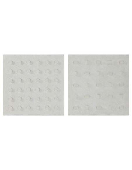 Décoration murale Home ESPRIT Blanc Bois MDF Moderne 80 x 6,5 x 80 cm