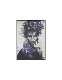 Cadre Home ESPRIT Bleu Noir Oriental 103 x 4 x 143 cm