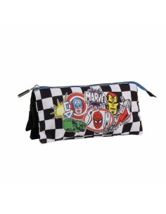 Trousse Fourre-Tout Triple The Avengers Noir 2,2 x 1,1 x 22,5 cm