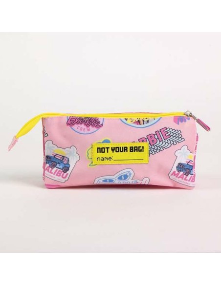 Trousse Fourre-Tout Triple Barbie Fuchsia 2,2 x 1,1 x 22,5 cm