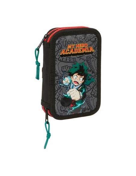 Trousse d'écolier My Hero Academia Noir 12.5 x 19.5 x 4 cm 28 Pièces