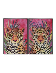 Cadre Home ESPRIT Léopard Tropical 83 x 3,8 x 123 cm (2 Unités)