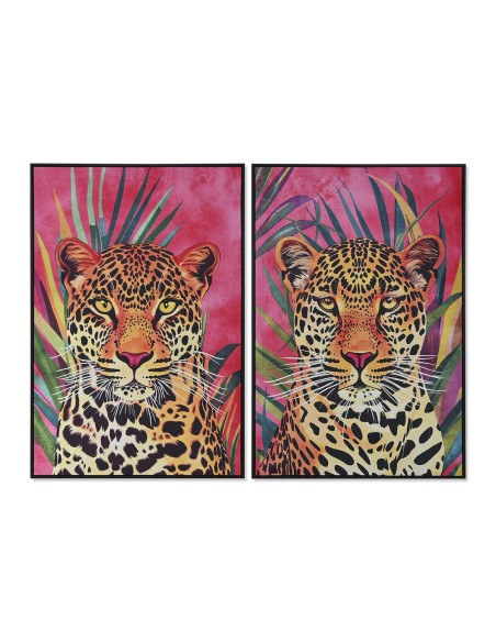 Cadre Home ESPRIT Léopard Tropical 83 x 3,8 x 123 cm (2 Unités)