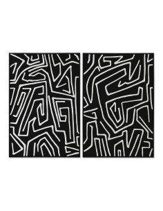 Cadre Home ESPRIT Blanc Noir Moderne 83 x 4 x 123 cm (2 Unités)