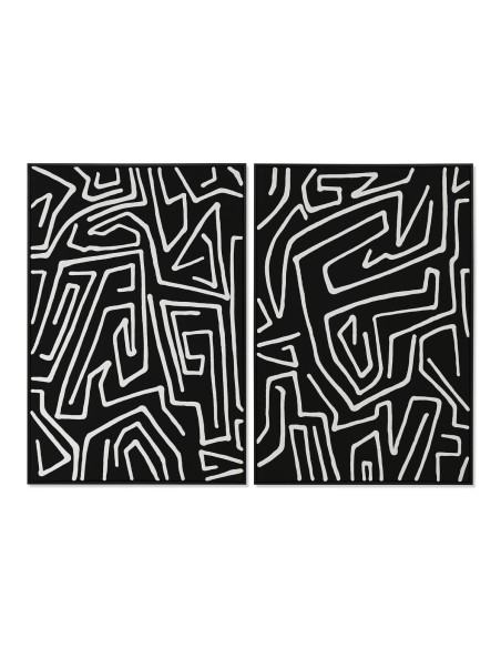 Cadre Home ESPRIT Blanc Noir Moderne 83 x 4 x 123 cm (2 Unités)