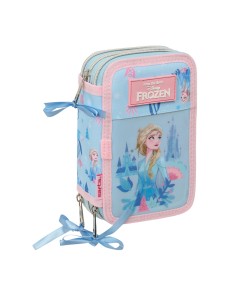 Trousse Scolaire avec Accessoires Frozen Ice magic Bleu clair 12,5 x 19,5 x 5,5 cm 37 Pièces