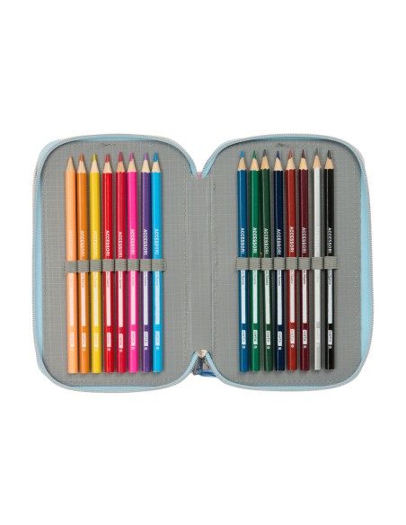 Trousse Scolaire avec Accessoires Frozen Ice magic Bleu clair 12,5 x 19,5 x 5,5 cm 37 Pièces