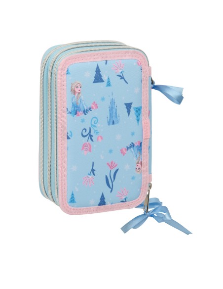 Trousse Scolaire avec Accessoires Frozen Ice magic Bleu clair 12,5 x 19,5 x 5,5 cm 37 Pièces