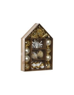 Boules de Noël Home ESPRIT Doré PVC 24 x 6 x 35 cm