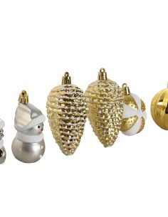 Boules de Noël Home ESPRIT Doré PVC 24 x 6 x 35 cm 2