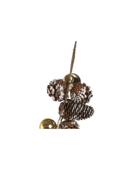 Guirlande de Noël Home ESPRIT Doré Argenté Naturel 8 x 8 x 120 cm (2 Unités)