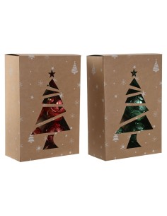 Boules de Noël Home ESPRIT Rouge Vert PVC 20 x 10 x 30 cm (2 Unités)
