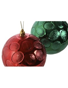 Boules de Noël Home ESPRIT Rouge Vert PVC 20 x 10 x 30 cm (2 Unités) 2