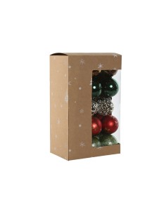 Boules de Noël Home ESPRIT Multicouleur PVC 18 x 12 x 30 cm (30 Pièces)