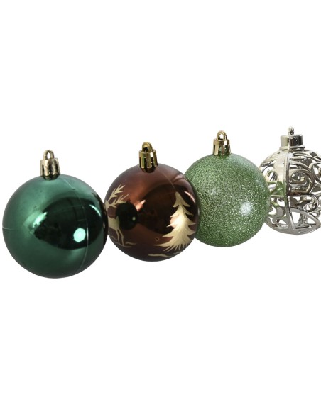 Boules de Noël Home ESPRIT Multicouleur PVC 18 x 12 x 30 cm (30 Pièces)