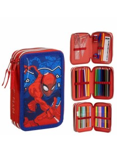 Pochette crayons Spider-Man Bleu 12,5 x 6,5 x 19,5 cm