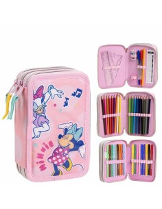 Pochette crayons Minnie Mouse Rose 12,5 x 6,5 x 19,5 cm
