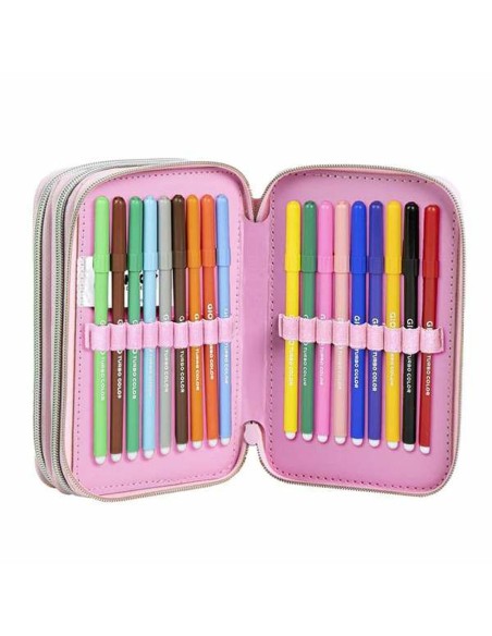 Pochette crayons Minnie Mouse Rose 12,5 x 6,5 x 19,5 cm