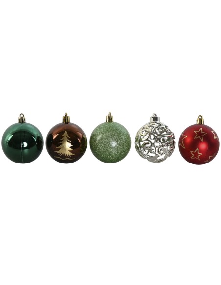 Boules de Noël Home ESPRIT Multicouleur PVC 18 x 12 x 30 cm (30 Pièces)