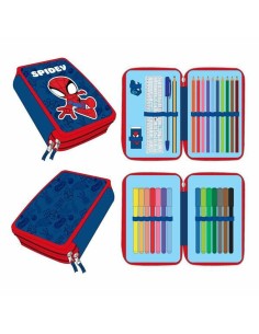 Pochette crayons Spidey Bleu foncé 12,5 x 19,5 x 4,5 cm
