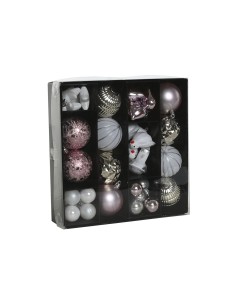 Boules de Noël Home ESPRIT Rose PVC 25 x 6 x 25 cm