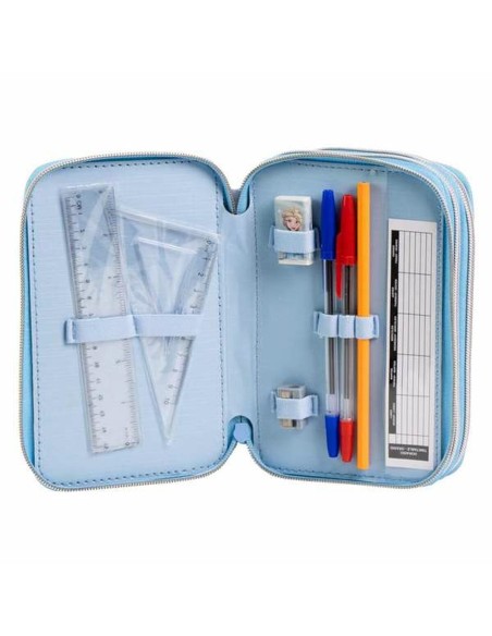 Pochette crayons Frozen Bleu foncé 12,5 x 6,5 x 19,5 cm